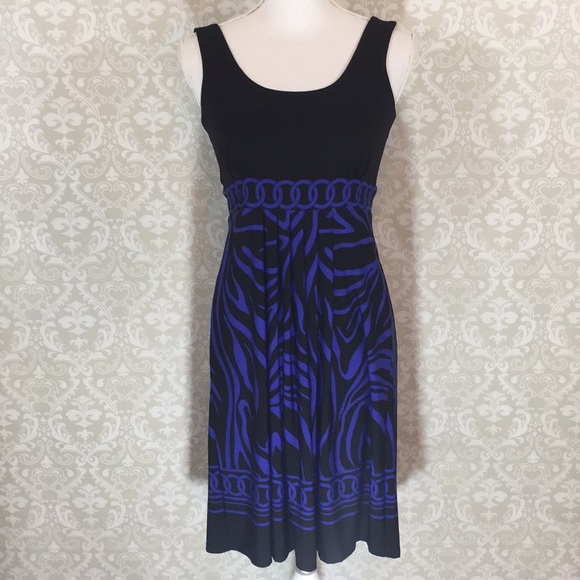 Glamour Dresses & Skirts - {Glamour} Black/Blue Tank Dress Size 6